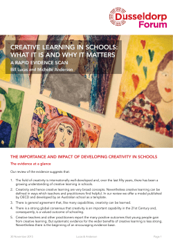 creative learning in schools