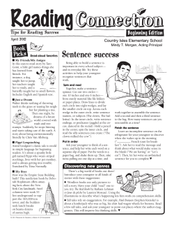 Sentence success - Country Isles Elementary School