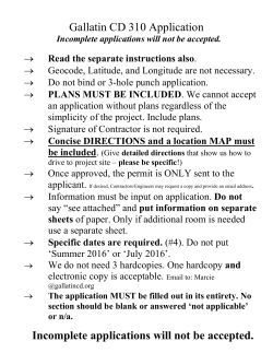 Updated 310 Application - Gallatin Conservation District