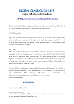 Online Submission Instructions