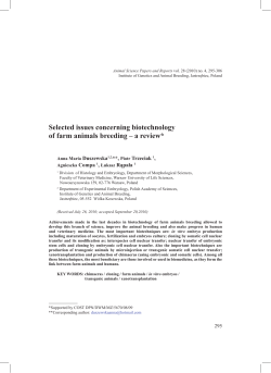 Selected issues concerning biotechnology of farm animals breeding