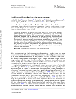 Neighborhood formation in semi-urban settlements