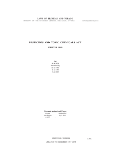 Pesticides and Toxic Chemicals Act