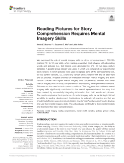 Reading Pictures for Story Comprehension Requires Mental