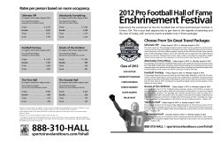 HALL 2012 Pro Football Hall of Fame