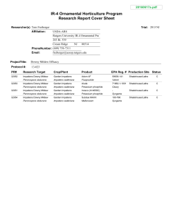 Narrative Summary (Results/Discussion) - IR-4