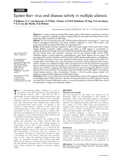 Epstein-Barr virus and disease activity in multiple sclerosis