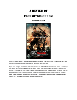 A review of EDGE OF TOMORROW