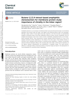 Butane-1,2,3,4-tetraol-based amphiphilic stereoisomers for