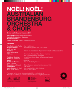 NO&Euml;L! NO&Euml;L! AUSTRALIAN BRANDENBURG ORCHESTRA