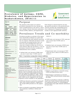 Prevalence of Asthma, COPD, Diabetes, and Hypertension in