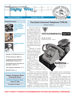 Singing Wires - Telephone Collectors International