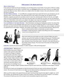 TEKS Lesson 7.7A: Work and Force