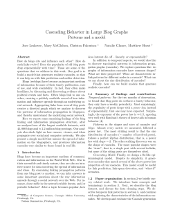 Cascading Behavior in Large Blog Graphs