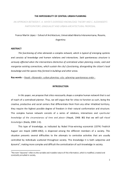 THE IMPOSSIBILITY OF CENTRAL URBAN PLANNING AN
