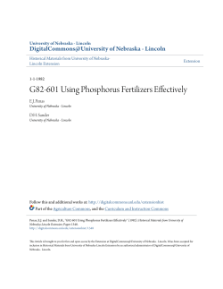 G82-601 Using Phosphorus Fertilizers Effectively