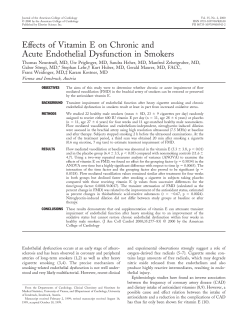 Effects of vitamin E on chronic and acute endothelial