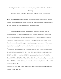 Preprint - Tesserae project