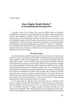 A Constitutional Perspective