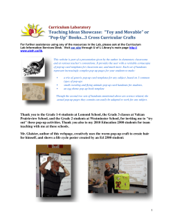 Teaching Ideas Showcase: &ldquo;Toy and Movable&rdquo; or &ldquo;Pop