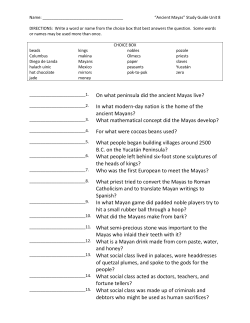 On what peninsula did the ancient Mayas live?