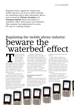 Regulating the mobile phone industry: beware the `waterbed