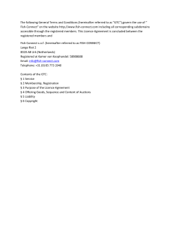 The following General Terms and Conditions (hereinafter referred to
