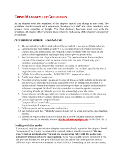 Crisis Management Guidelines