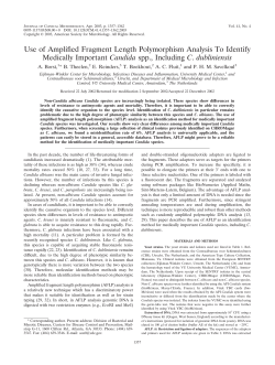 Use of Amplified Fragment Length Polymorphism Analysis To