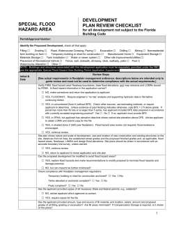 SFHA Development Plan Review Checklist