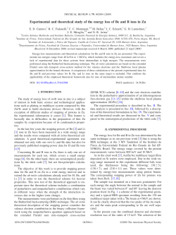 Experimental and theoretical study of the energy loss of