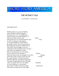 THE MONK`S TALE - Short Story America