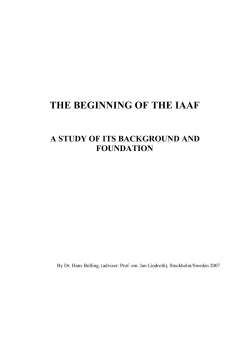 a study of its background and foundation