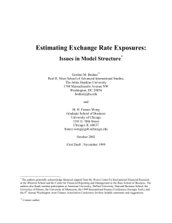 Estimating Exchange Rate Exposures