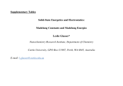 Madelung Constants and Madelung Energies