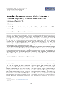 An engineering approach to dry friction behaviour of numerous