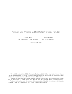 Nosiness, Loss Aversion and the Stability of Sen`s Paradox