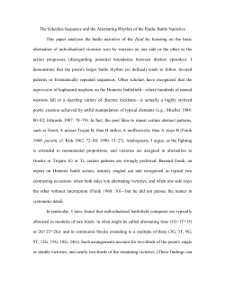 The Schedius-Sequence and the Alternating Rhythm of