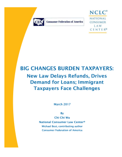 big changes burden taxpayers - National Consumer Law Center