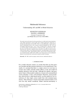 Multimodel Inference