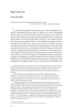 Big Criticism - Critical Inquiry
