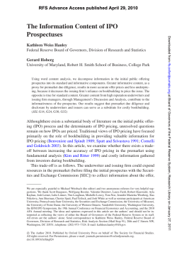 The Information Content of IPO Prospectuses