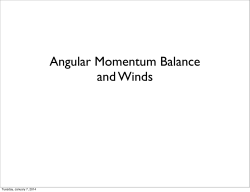 Angular Momentum Balance and Winds