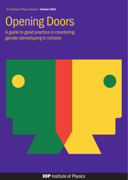 Opening Doors - Institute of Physics