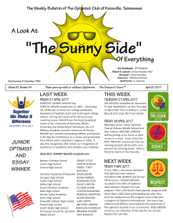 "The Sunny Side" - Optimist Club of Knoxville