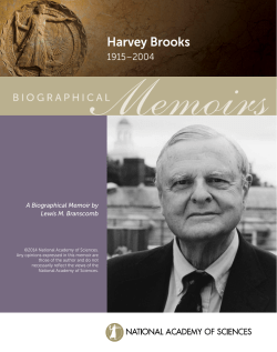 Harvey Brooks - National Academy of Sciences