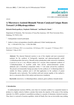 A Microwave-Assisted Bismuth Nitrate