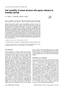 Diel variability of school structure with special reference to transition