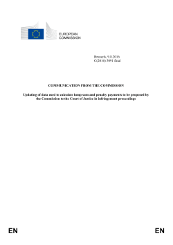 EUROPEAN COMMISSION Brussels, 9.8.2016 C(2016) 5091 final