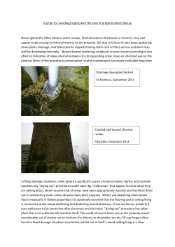 Top tips for avoiding/coping with the evils of property defect/decay